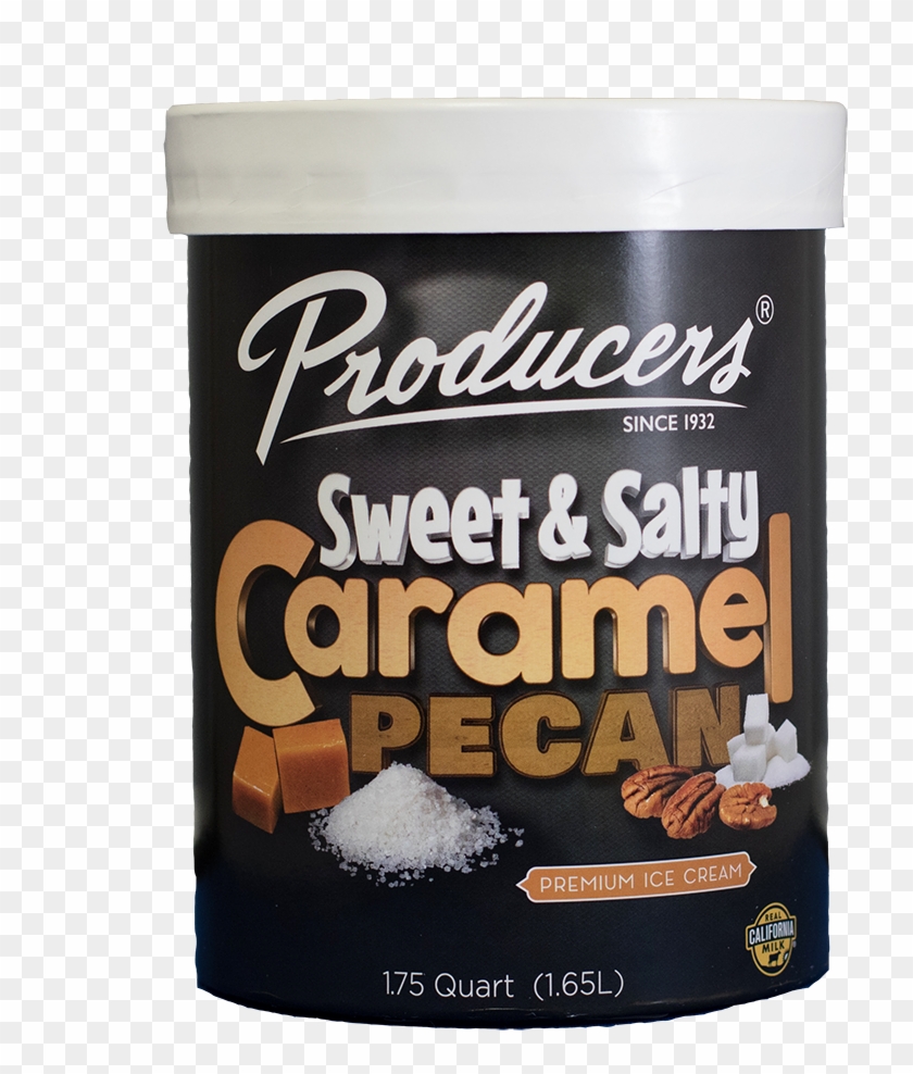 Sweet & Salty Caramel Pecan Ice Cream - Packaging And Labeling Clipart