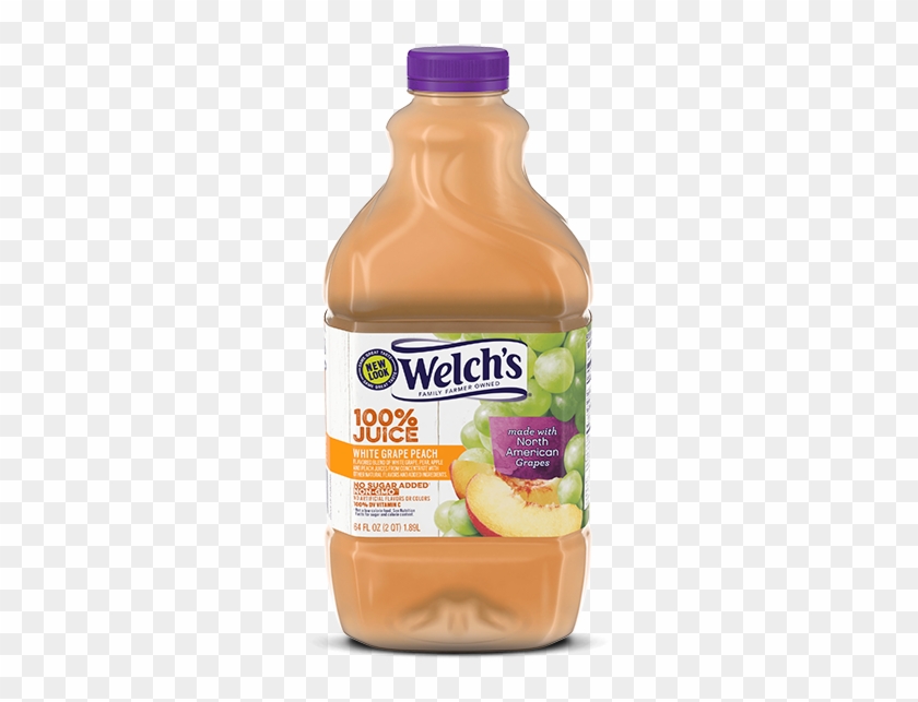 100% Juice White Grape Peach - Welch's Grape Juice Clipart #2086689