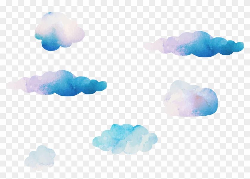 Image Cloud, Cloud Vector, Watercolor Clouds - Watercolor Clouds Transparent Clipart