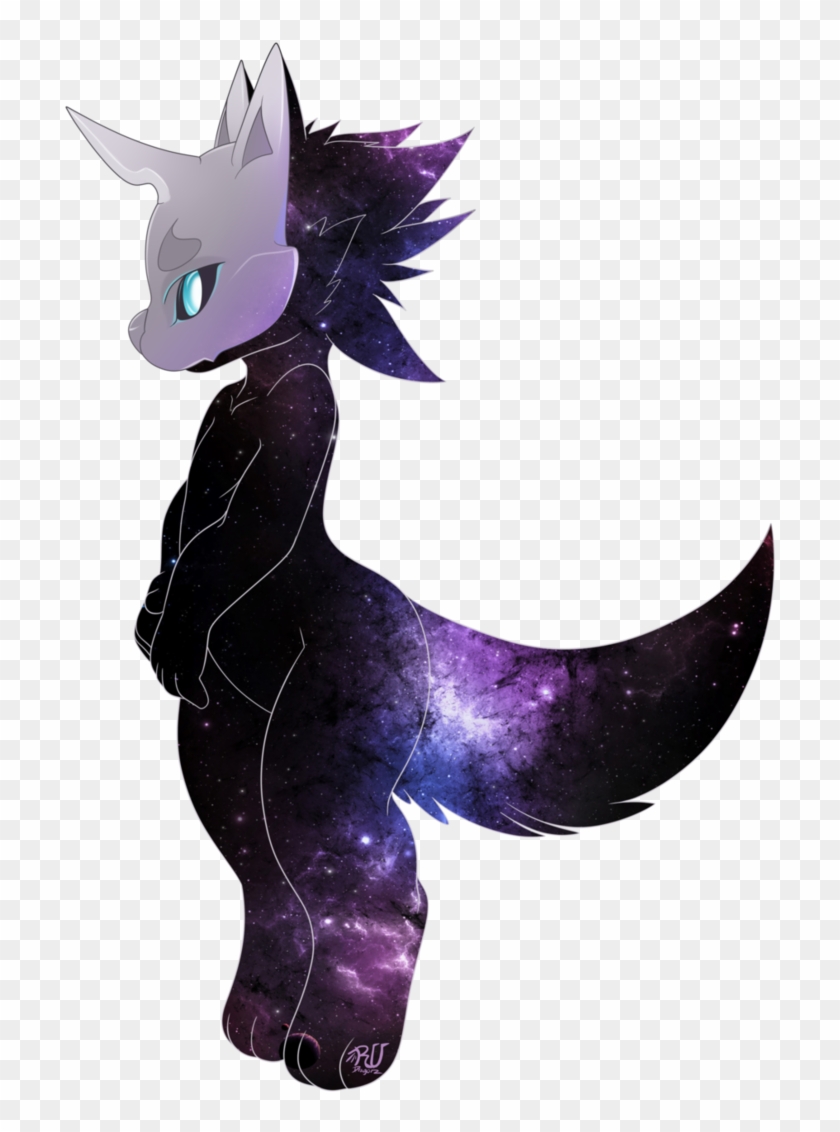 Space Doggy Dandy Www - Furry Wolf Black And Purple Clipart