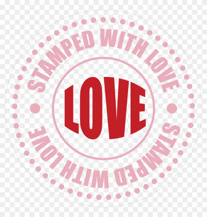 Love Stamp Print & Cut File - Circle Clipart
