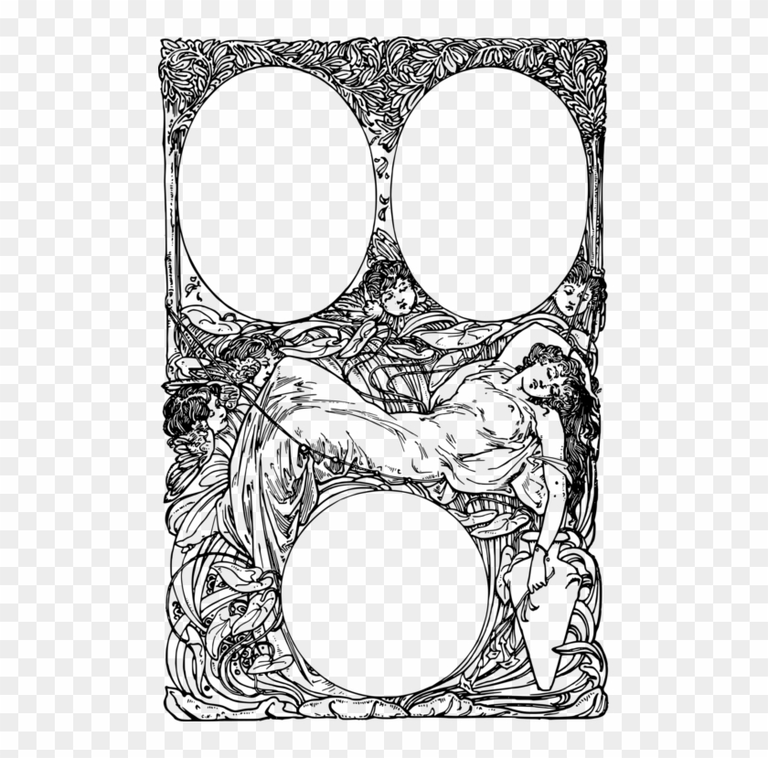 Picture Frames Visual Arts Line Art Cartoon - Circle Clipart #2087824