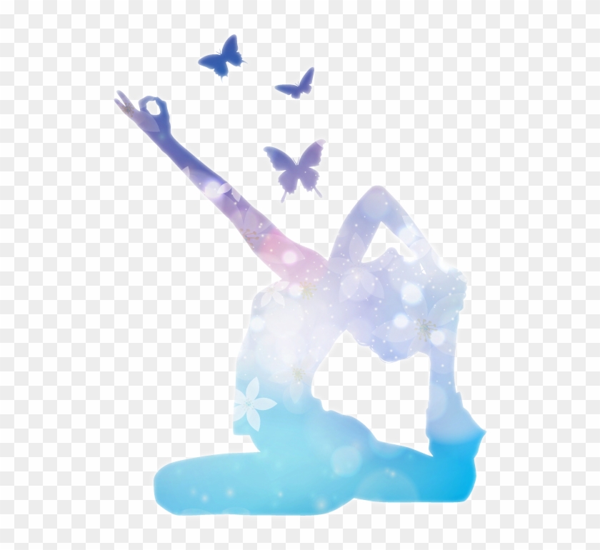 Unique Butterflies Glowing Yoga Logo Design Hd Png - Love Yoga Clipart