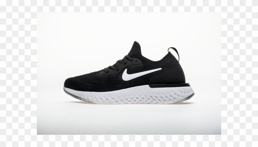 Aq0067-001 Nike Epic React Flyknit Black With White - Nike Free Clipart #2088556