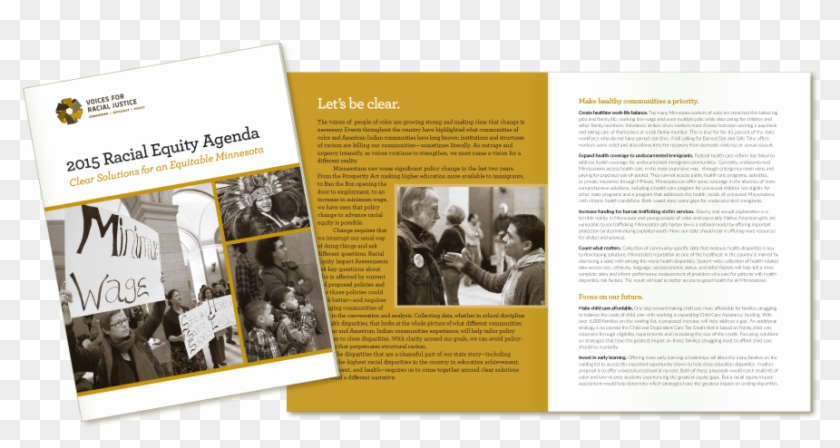 2015 Agenda Design For Voices For Racial Justice - Flyer Clipart