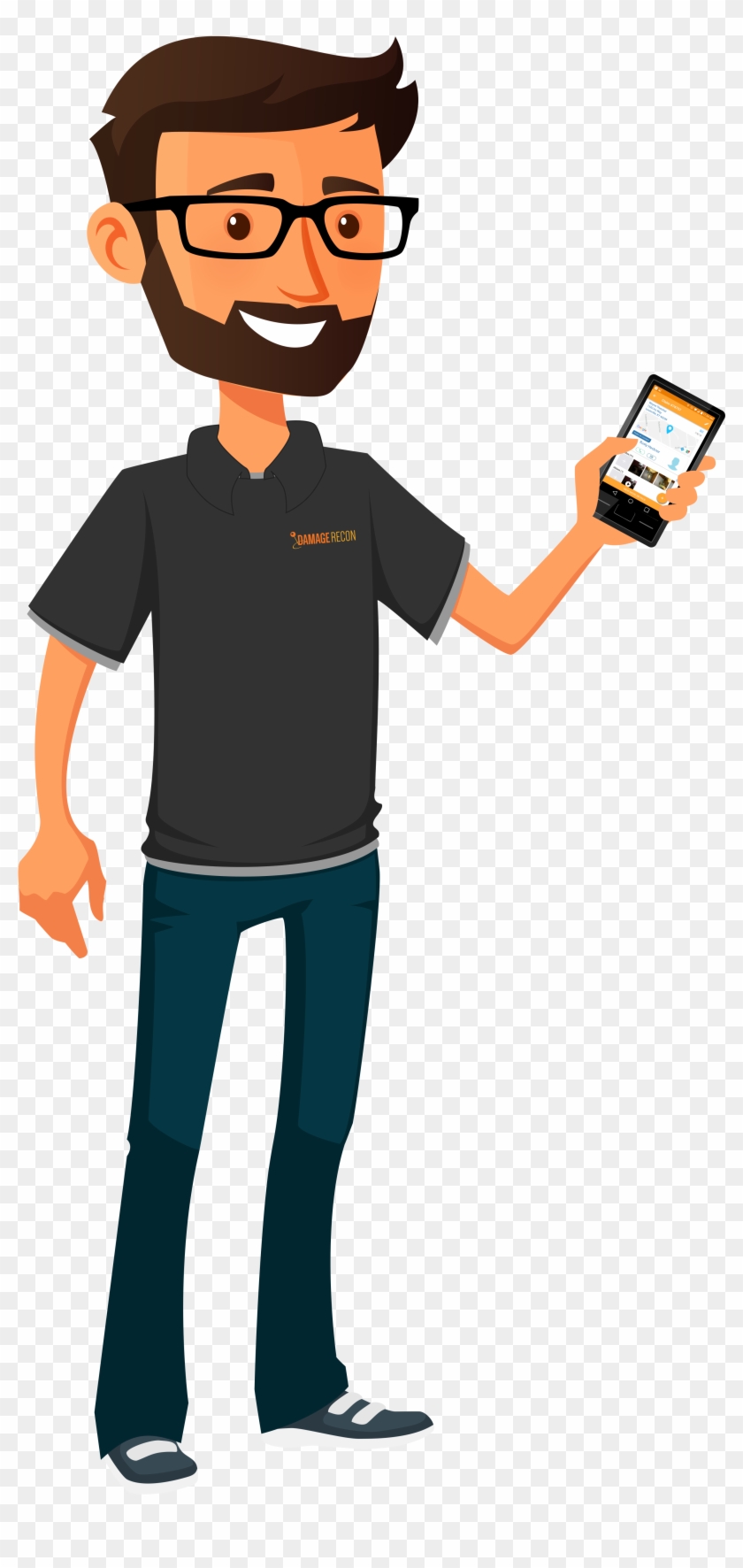 Damage Recon Guy - Cartoon Clipart