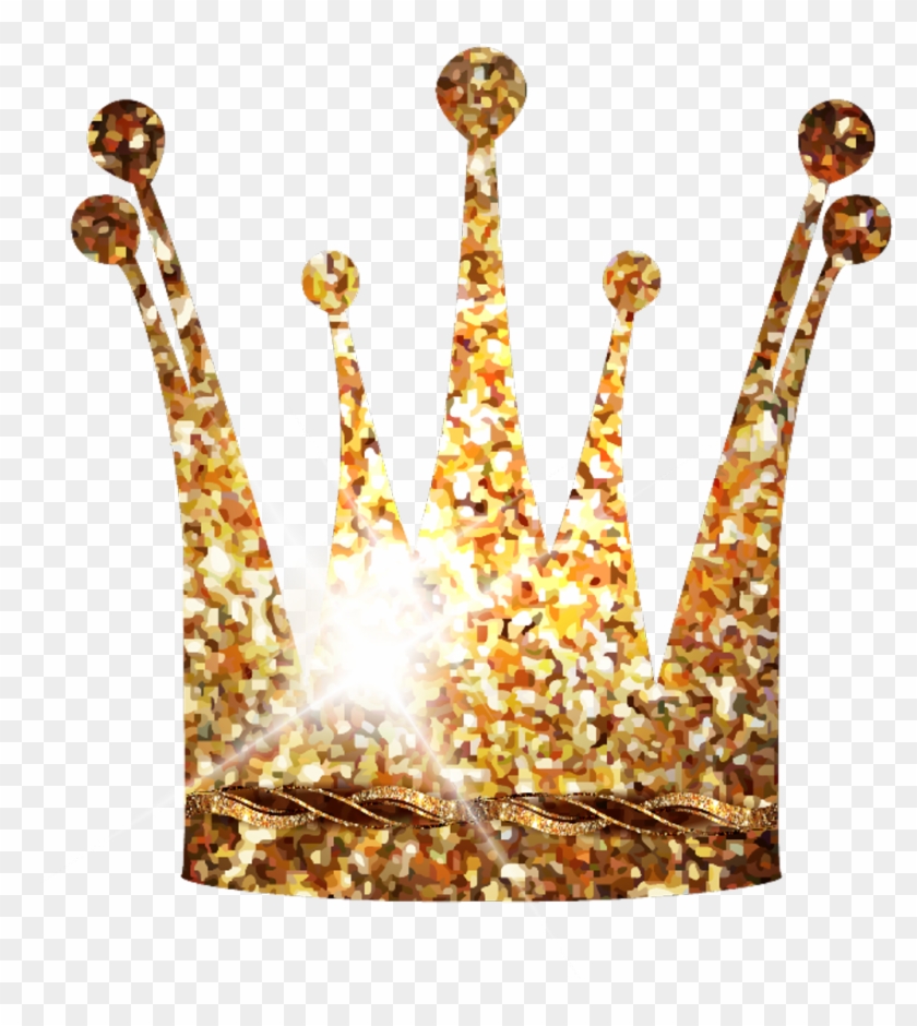 #scqueen #queen #crown #gold #glow #glitter #ftestickers - Coroa Rainha Gold Png Clipart