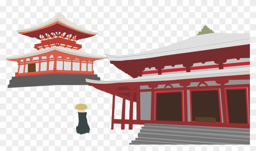 Temple, Japan, Buddhism - Buddhism In Japan Clipart #2091248