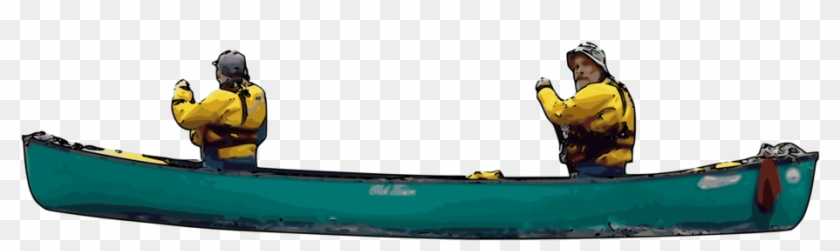 Canoeists And Canoe - Man In Canoe Png Clipart #2091297