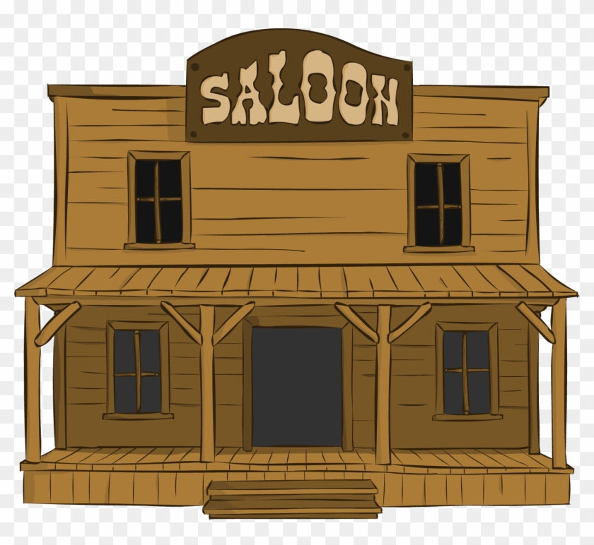 Animation Bar Western Log - Western Clip Art Saloon - Png Download
