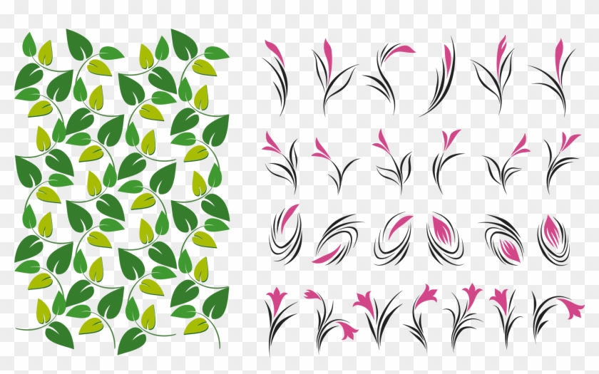This Free Icons Png Design Of Leaves And Flowers - Leaves And Flowers Icon Clipart
