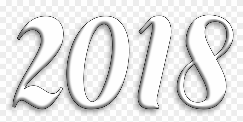Happy New Year 2018 Wallpapers Png Free Download - Calligraphy Clipart