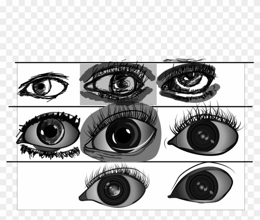 Sketching Eyes Digitally After A Few Weeks Please Crit Clipart #2092438