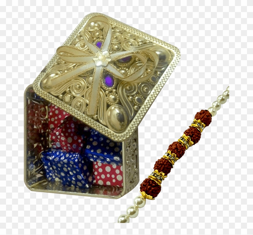 Jaipuri Ethnic Design Handcrafted Single Rakhi With - Bead Clipart