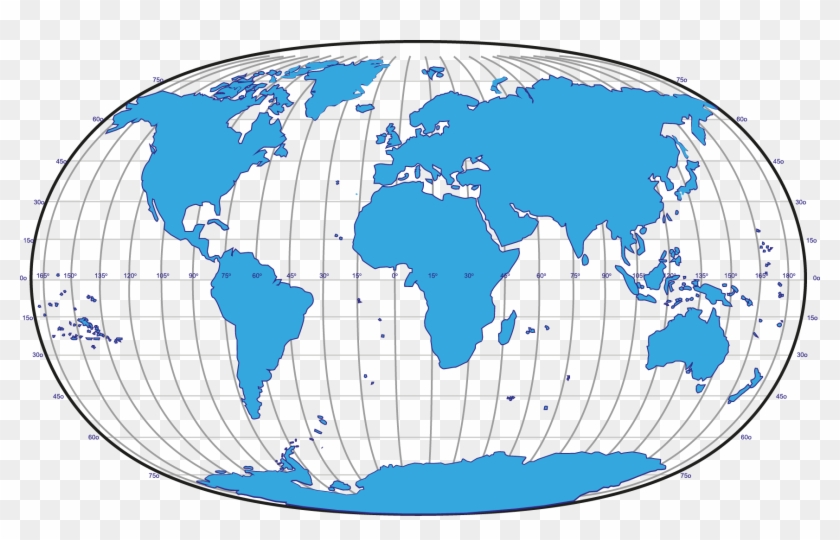 Globe Png - World Map Winkel Tripel Clipart