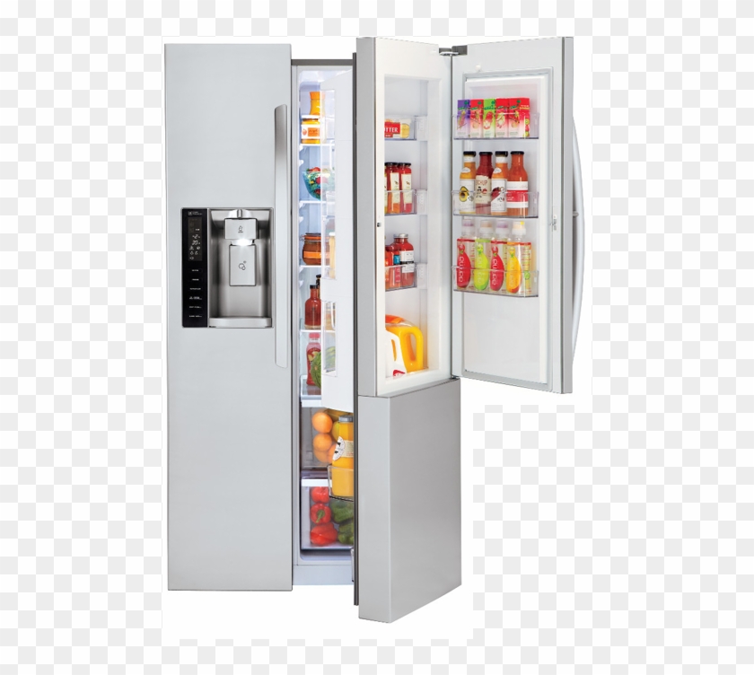 498 X 795 12 - Lg Side By Side Refrigerator Door In Door Clipart