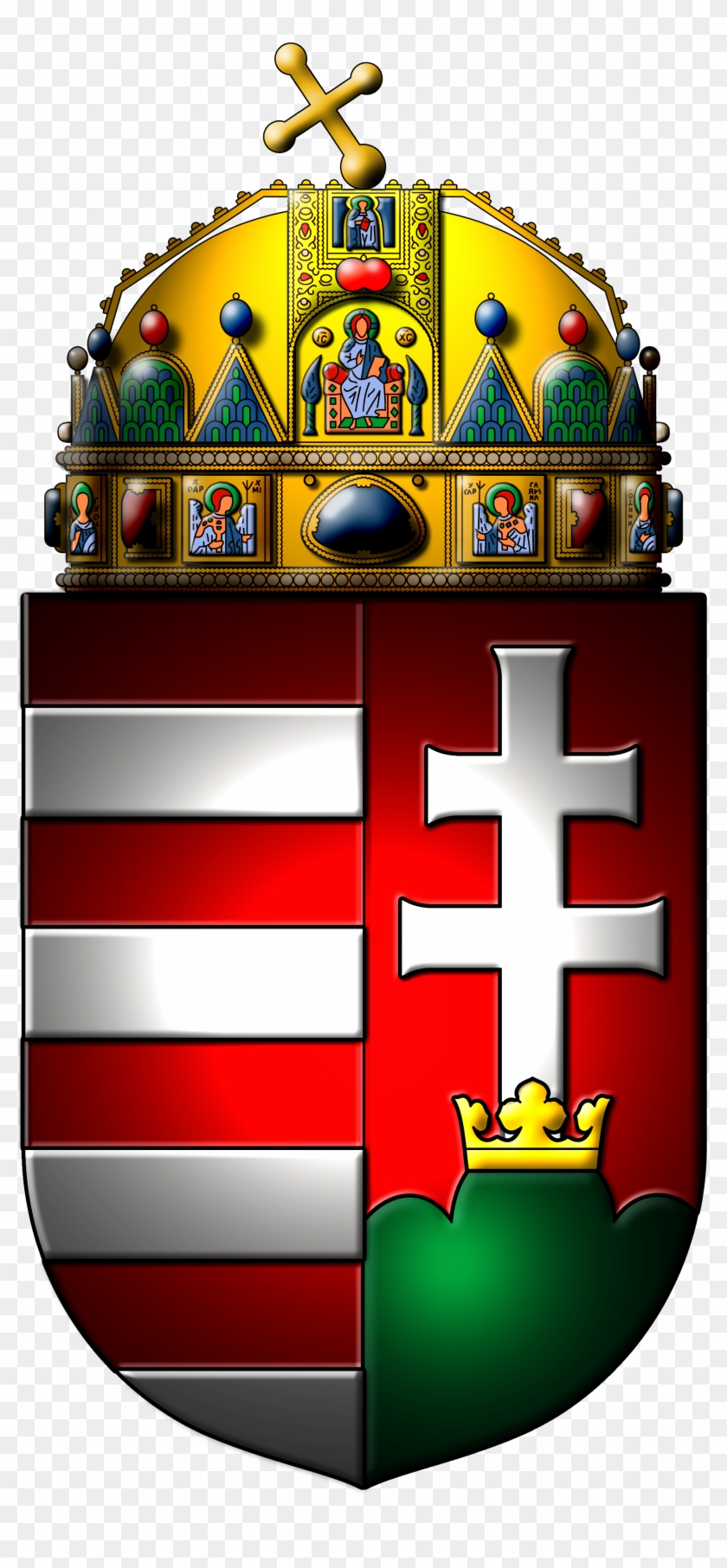 Coat Of Arms Of Hungary - Hungary Coat Of Arms Vector Clipart #2094058