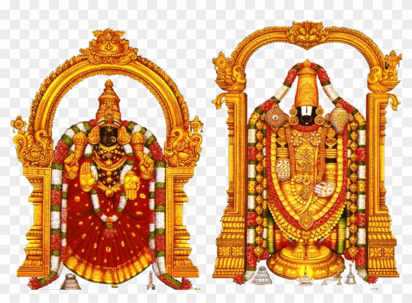 Lord Tirupati Venkateswara And Lord Vishnu Transparent - Venkateswara Swamy Padmavathi Devi Clipart #2094468