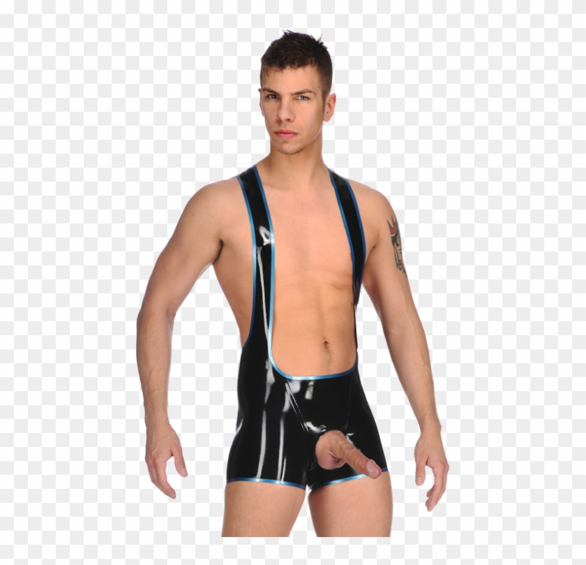 Exposed Luchador Suit - Competitive Swimwear Clipart #2094499