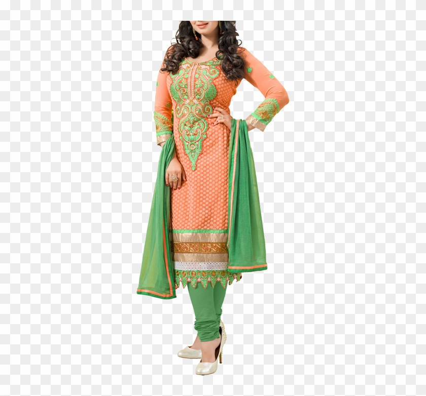 Stella Creation Georgette Salwar Suit - Ladies Suit Neck Design Clipart #2094585