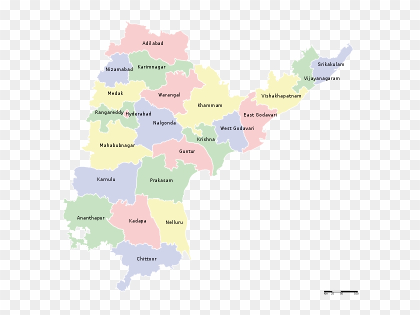 Andhra Pradesh With 23 Districts - Tada Andhra Pradesh Map Clipart