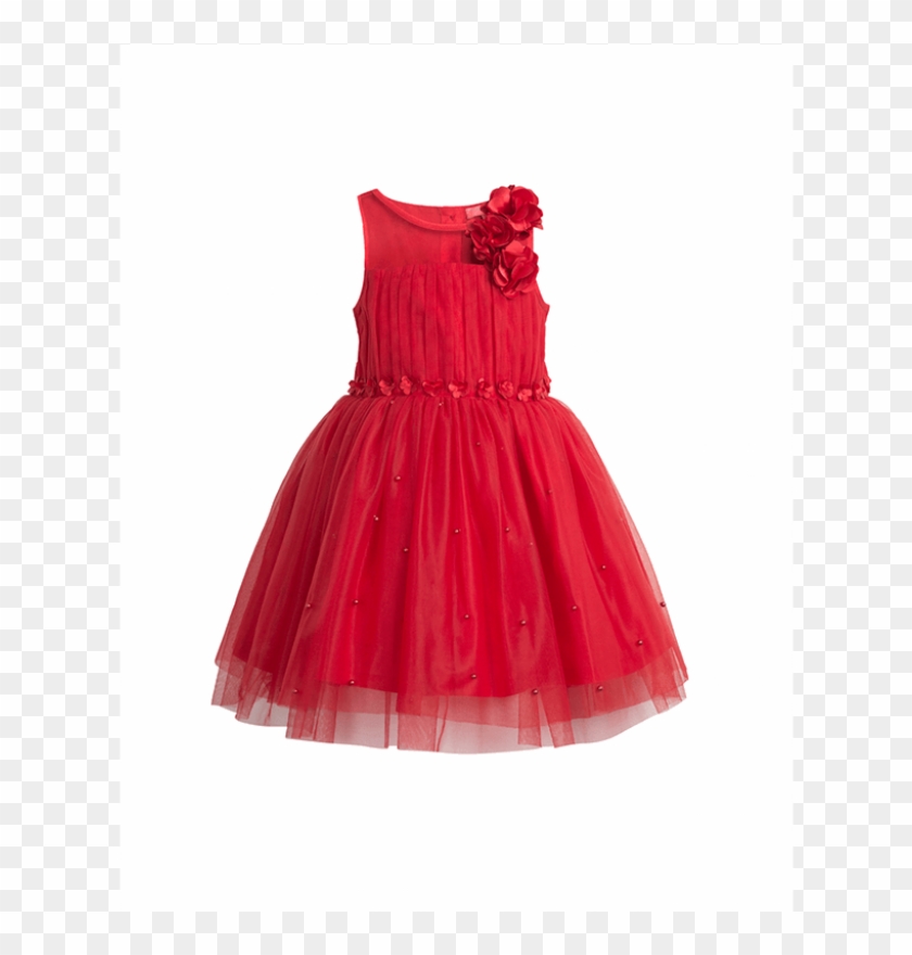 Vestido Vermelho Infantil Simples Clipart