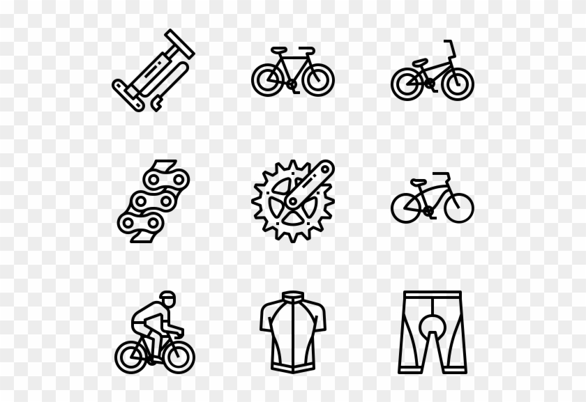 Bicycle - Line Art Clipart