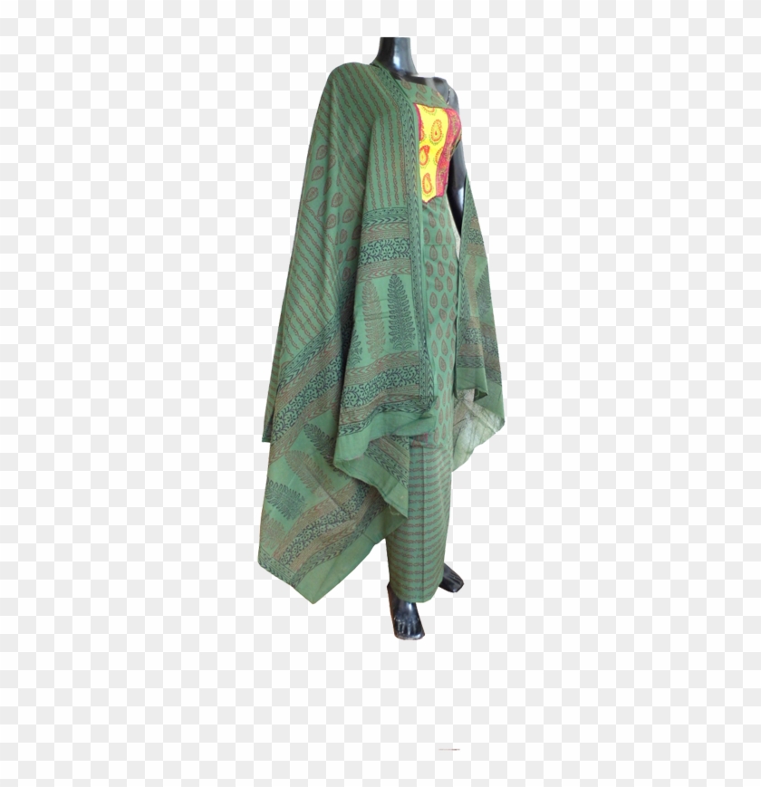 Chanderi Blockprint Salwar Suit Dark - Silk Clipart