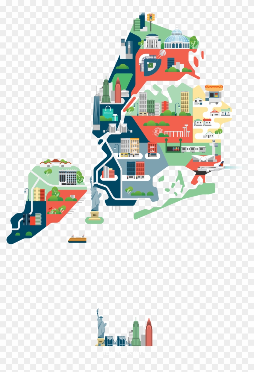 Map Illustration By Jing Zhang Clipart