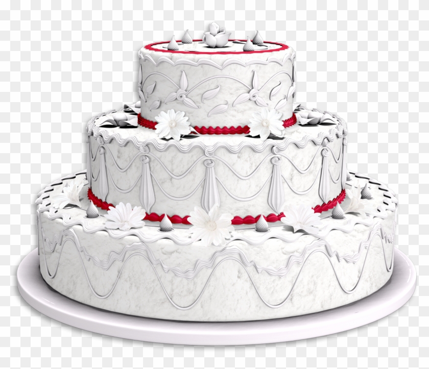 Wedding Cake Png - Днем Рождения Букет И Торт Clipart