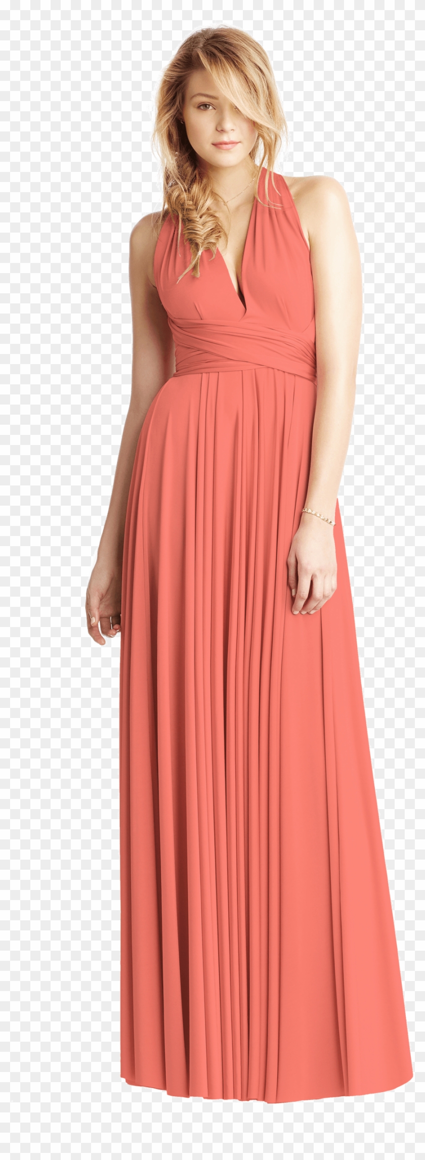 Twobirds Classic Ballgown In Coral - Gown Clipart