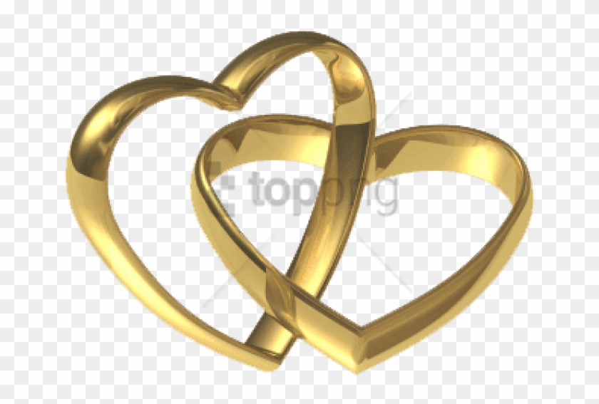 Free Png Download Gold Wedding Hearts Png Images Background - Transparent Background Gold Heart Png Clipart #2096617