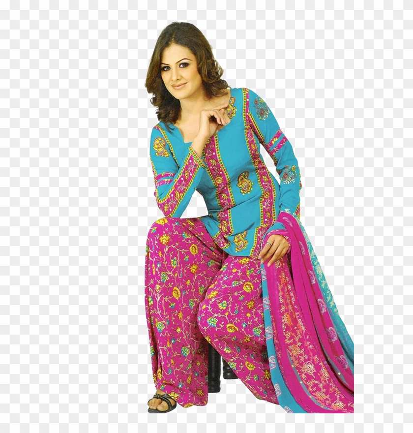 Banner Transparent Library Punjabi Clothing Patiala - Suit Girl Pic Png Clipart #2097794