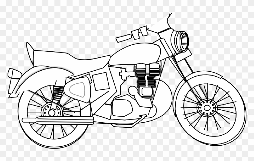The Top Best Blogs On Motorcycle - Motorcycle Black And White Clipart #2098152