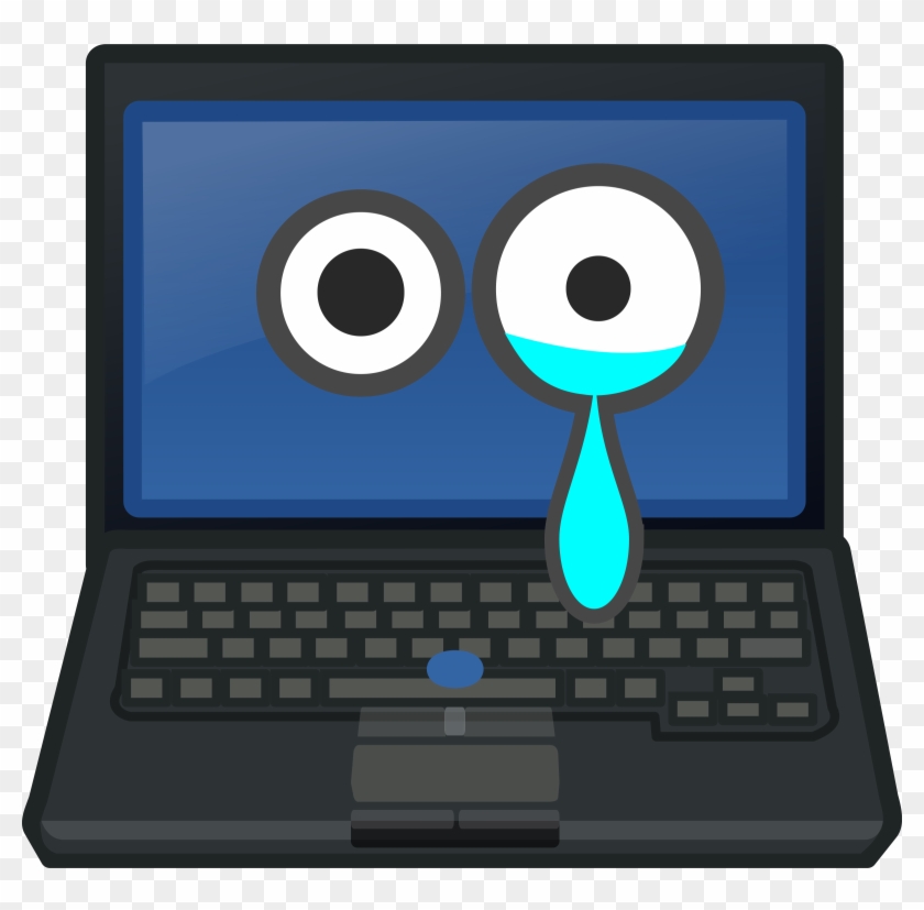 Laptop Crying Eye Contact Inside Laptop Clipart - Png Download #2098344