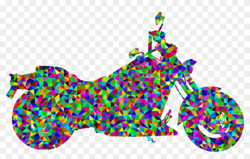 Motorcycle Helmets Harley-davidson Bicycle Motorcycle - Rainbow Motorbike Clipart