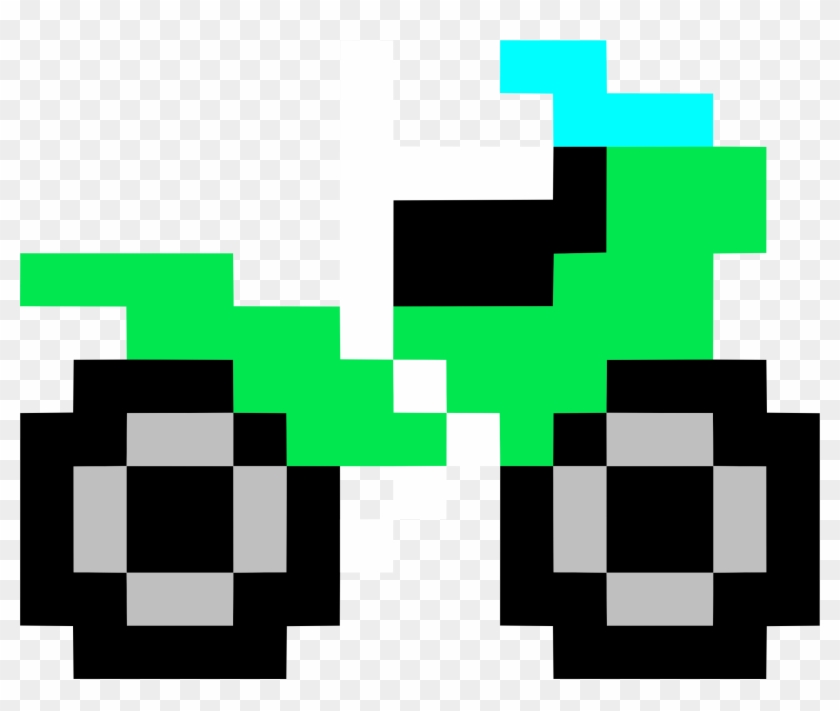Pixel Art Motorbike Clipart