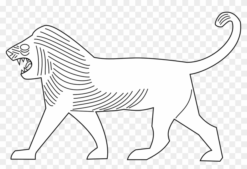 Lion Walking Animal - Lion Of Babylon Clipart - Png Download