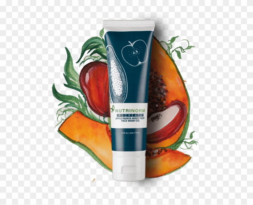Apple Papaya Mixed Fruit Face Wash Gel - Cosmetics Clipart #2099482