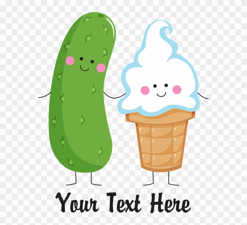 Personalized Pickle And Ice Cream Tote Bag By Pinkinkart - Expecting A Baby Funny Clipart