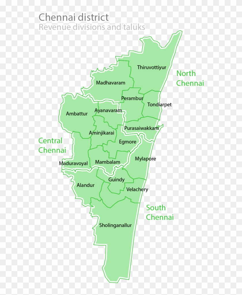 From Wikipedia, The Free Encyclopedia - Chennai District Map 2018 Clipart