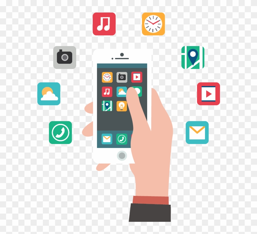 You Can Easily Find The Difference Between The Real-time - Mobile Phone Apps Vector Clipart