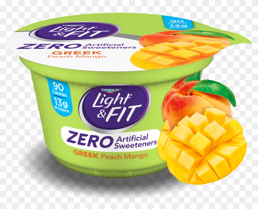 Peach Mango Greek Nonfat Yogurt With Zero Artificial - Yogurt Clipart