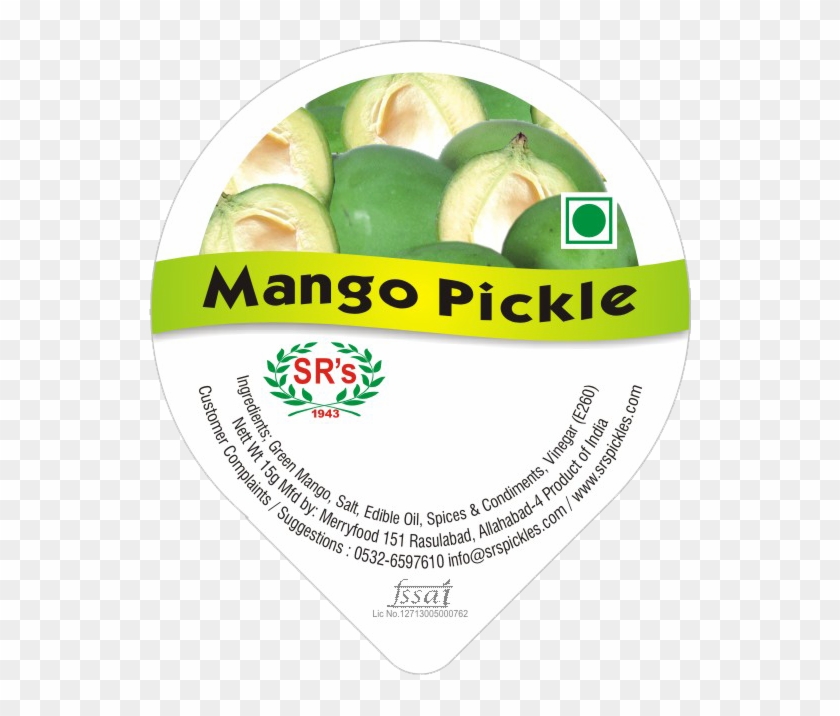 Sr's Mango Pickle Is Made For The Combo Of Delicious - Label Clipart #211565