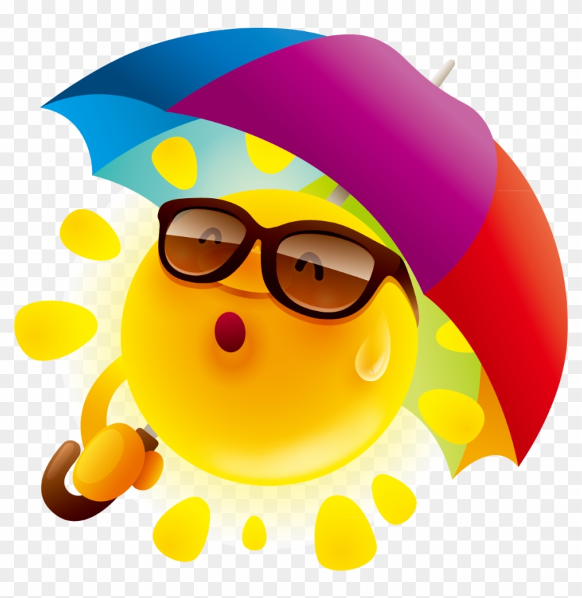 Cute Umbrella Sun Photography Material Vector Design - Cute Cartoon In Umbrella Clipart #211651