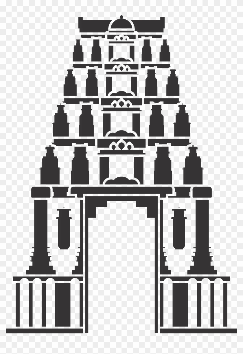 If You Could See The Above Monogram - Hindu Temple Clipart