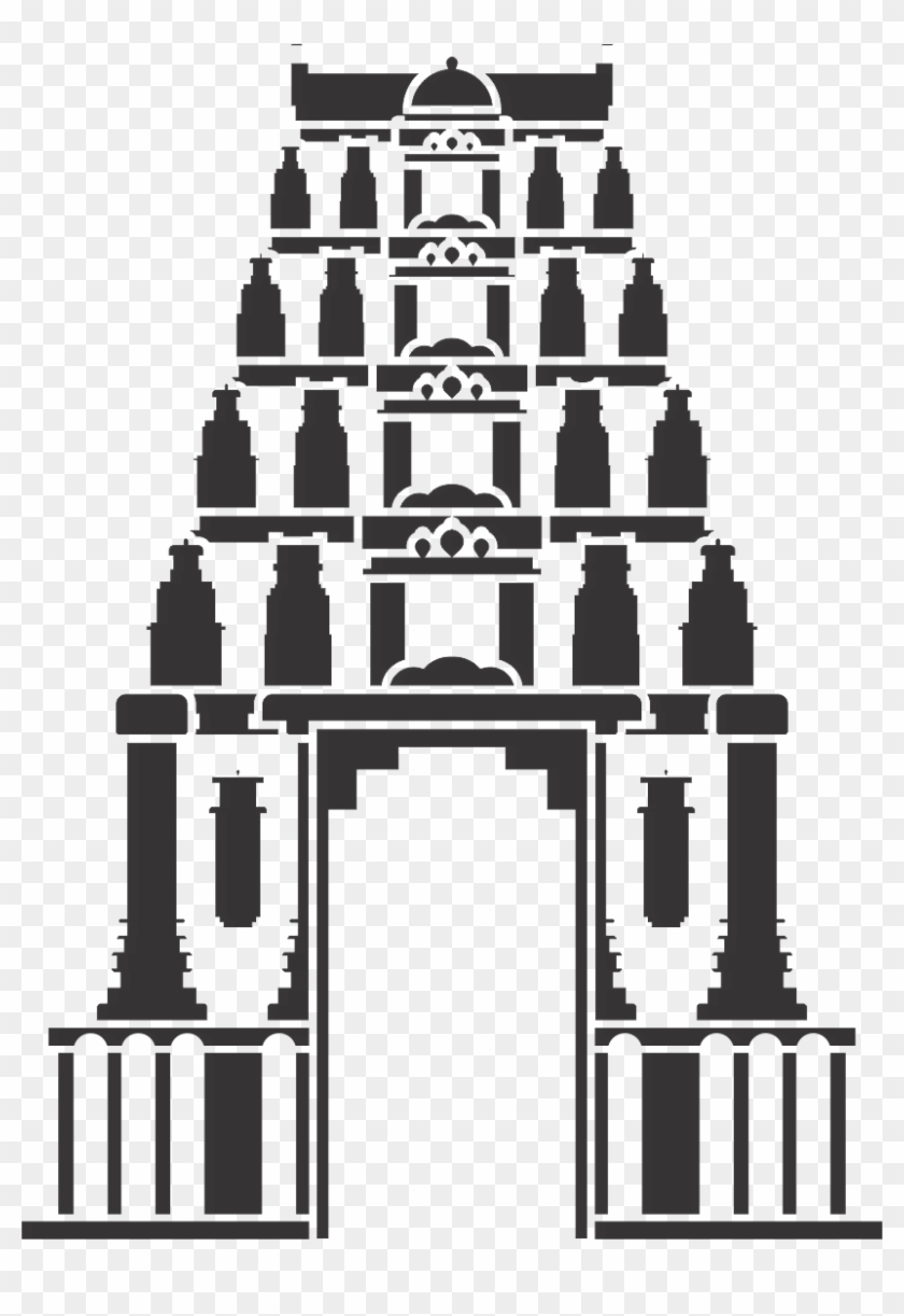 If You Could See The Above Monogram - Hindu Temple Clipart #211654