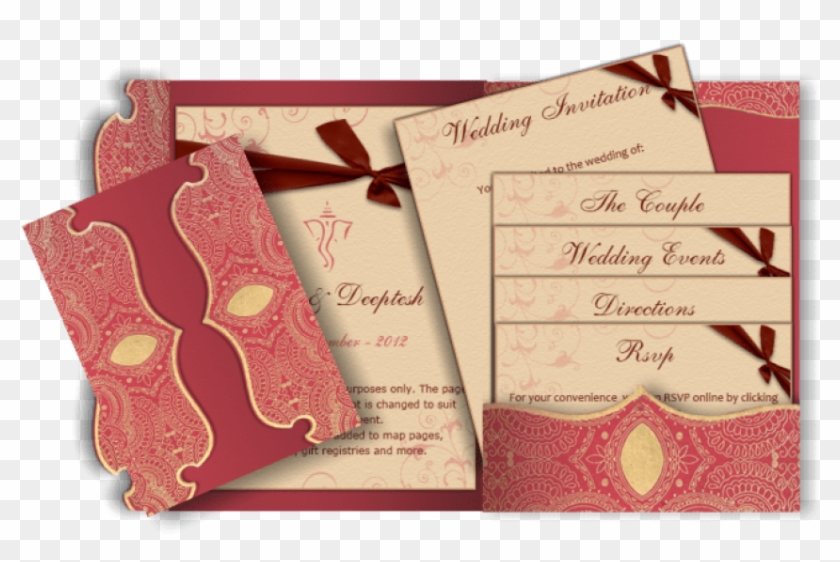 Free Png Download Indian Wedding Invitation Peach Png - Jatt Sikh Wedding Cards Clipart #211679