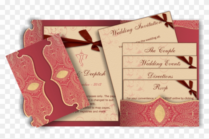 Free Png Download Indian Wedding Invitation Peach Png - Jatt Sikh Wedding Cards Clipart