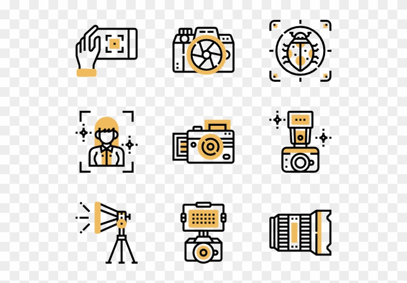 Camera And Accessories - Corruption Flat Icon Clipart #212031